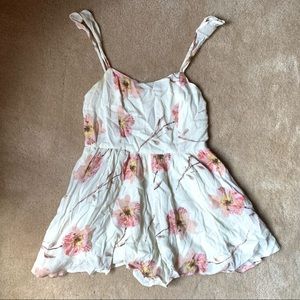Urban outfitters floral cream romper